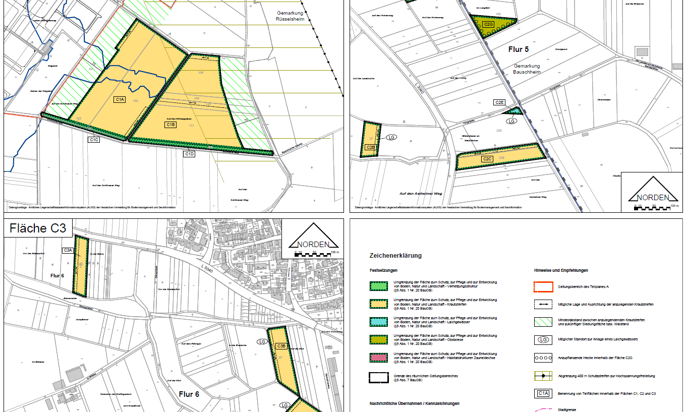 Ausschnitt Bebauungsplan Teilplan C